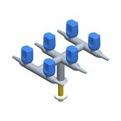 CO-3023 ventil stojánkový 6x 0°/90°